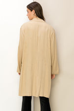 Right Round Button Front Oversized Coat