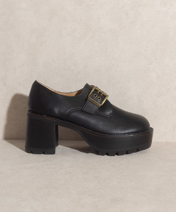 OASIS SOCIETY Sarah - Buckled Platform Loafers - A Little More Boutique