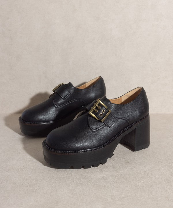 OASIS SOCIETY Sarah - Buckled Platform Loafers - A Little More Boutique