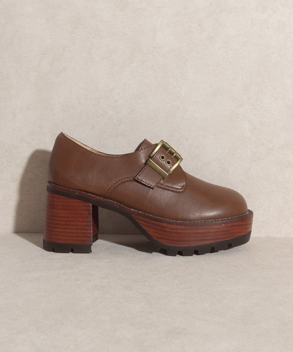 OASIS SOCIETY Sarah - Buckled Platform Loafers - A Little More Boutique