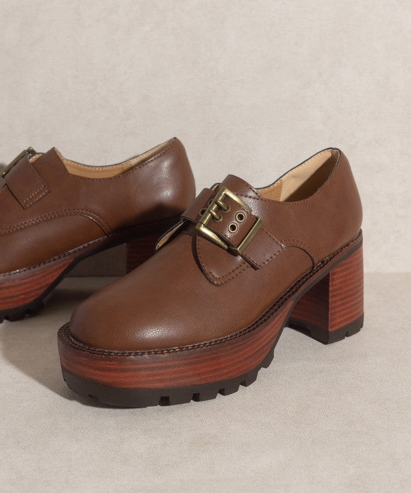 OASIS SOCIETY Sarah - Buckled Platform Loafers - A Little More Boutique