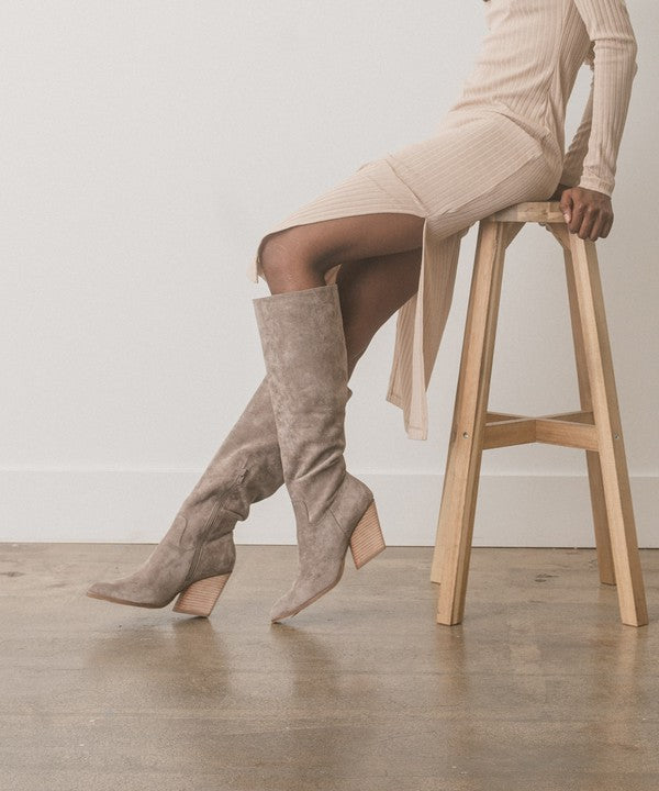 Lacey - Knee High Western Boots - A Little More Boutique