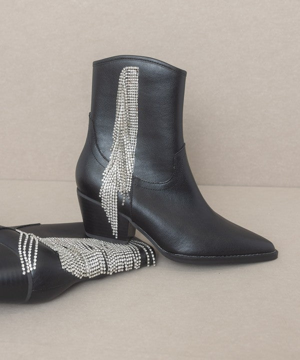 Rowan - Rhinestone Fringe Boot - A Little More Boutique