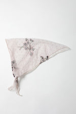 Tulle Lace Embroidered Poppy Headscarf - A Little More Boutique