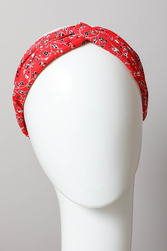 Floral Trailing Vine Twist Headwrap - A Little More Boutique