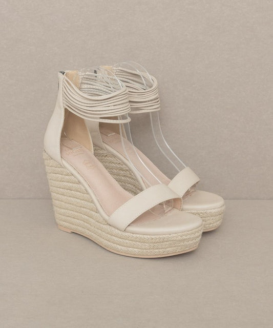 Rosalie - Layered Ankle Wedge - A Little More Boutique