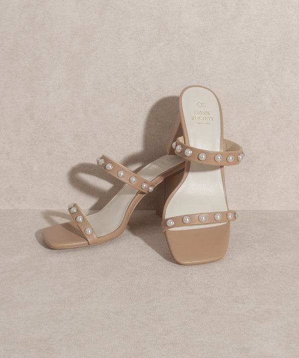 Victoria - Pearl Strap Heel - A Little More Boutique