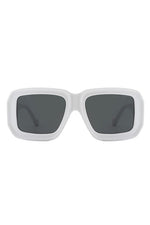 Square Retro Bold Fashion Flat Top Sunglasses