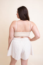 Plus Size Gingham Smocked Bralette - A Little More Boutique