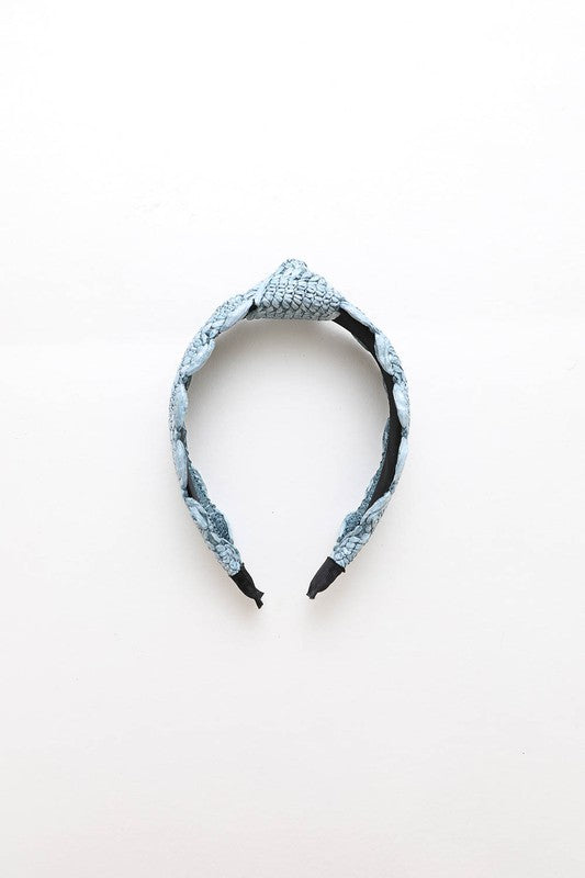 Raffia Crochet Trim Headband - A Little More Boutique