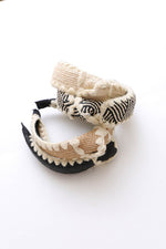 Topknot Checker Crochet Headband - A Little More Boutique