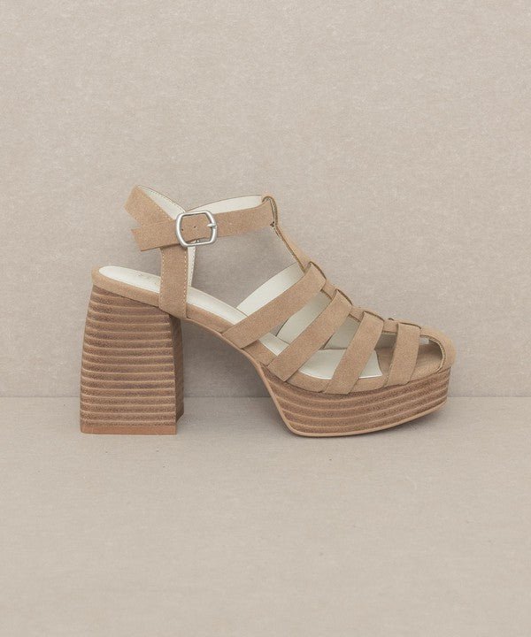 OASIS SOCIETY Hailee - Gladiator Platform Heel - A Little More Boutique