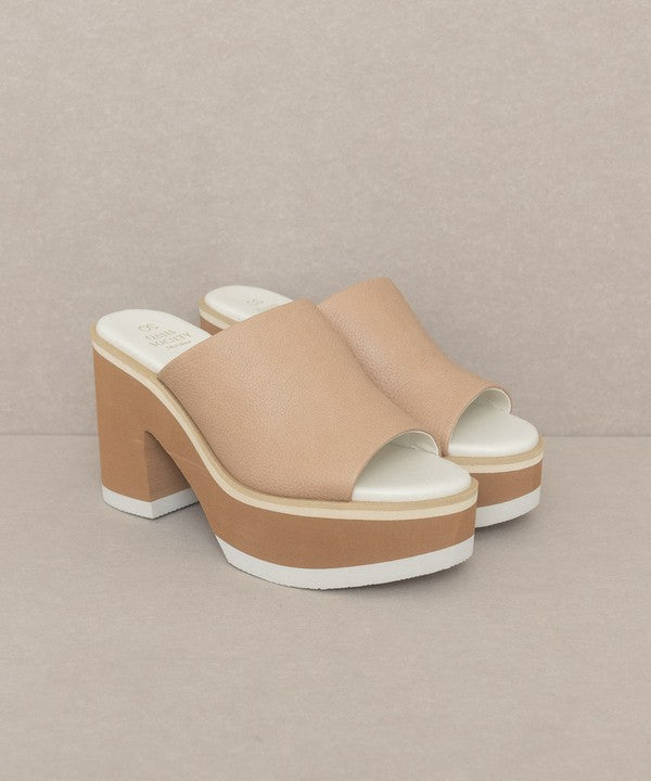 Maren - Layered Platform Heel Slides - A Little More Boutique