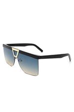 Oversize Half Frame Fashion Square Sunglasses