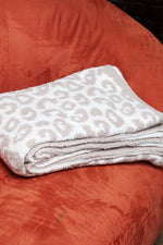 Printed Leopard Grain Fleece Large Blanket 130*180cm