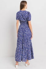 Floral Print Tiered Maxi Dress / DC51564SLPA