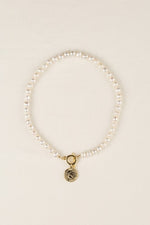 Natural pearl with coin pendant necklace - A Little More Boutique
