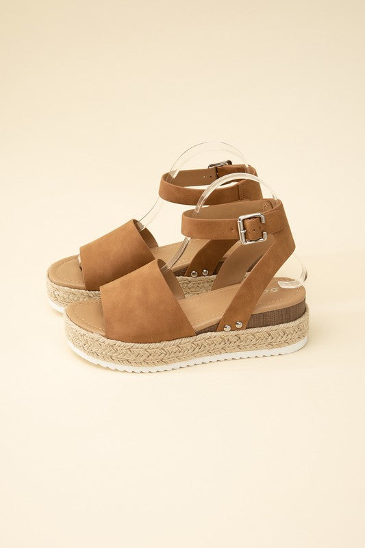 Espadrille ankle strap sandal