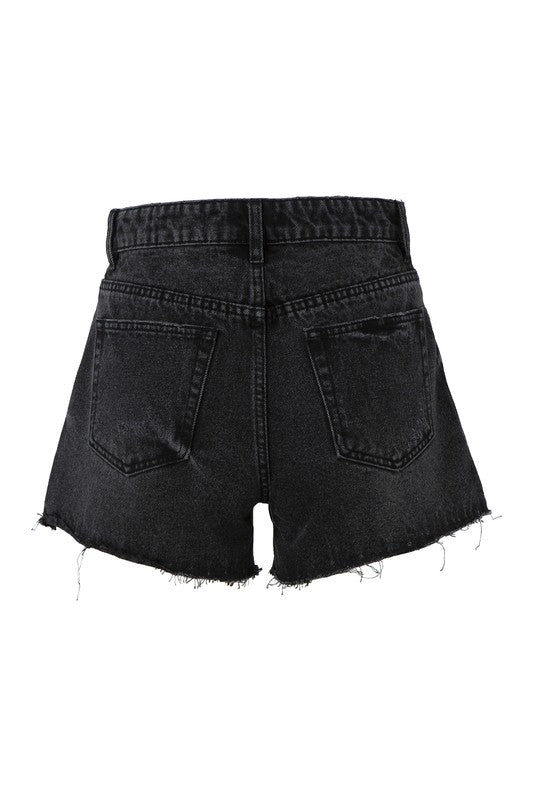 Distressed denim shorts - A Little More Boutique
