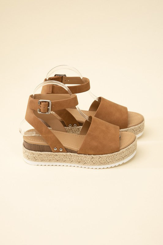 Espadrille ankle strap sandal