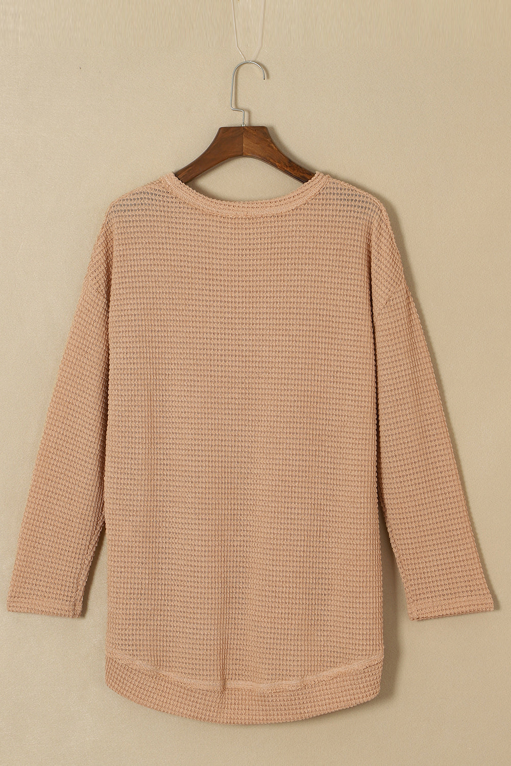 Moss Green Plus Size Textured Knit Long Sleeve Top