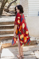 Floral Motif Combo Kimono - A Little More Boutique