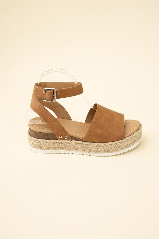 Espadrille ankle strap sandal