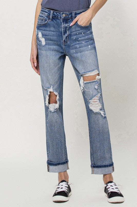 Stretch boyfriend distressed