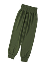 Green Pocketed Casual Joggers