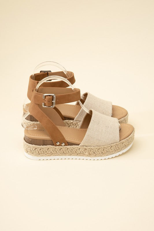 Espadrille ankle strap sandal