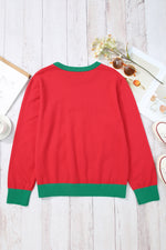 White Merry & Bright Round Neck Casual Sweater