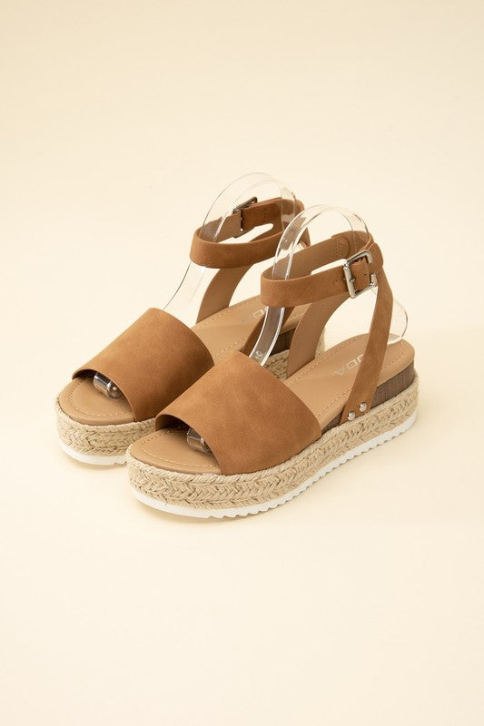 Espadrille ankle strap sandal