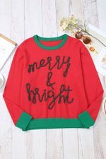 White Merry & Bright Round Neck Casual Sweater