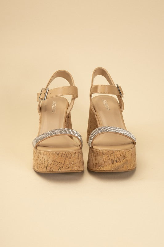 Freya Rhinestone Strap Sandals