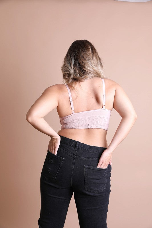 Seamless Padded Textured Brami Plus Size - A Little More Boutique