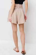 Kelly High Waist Shorts With Self-tie - A Little More Boutique