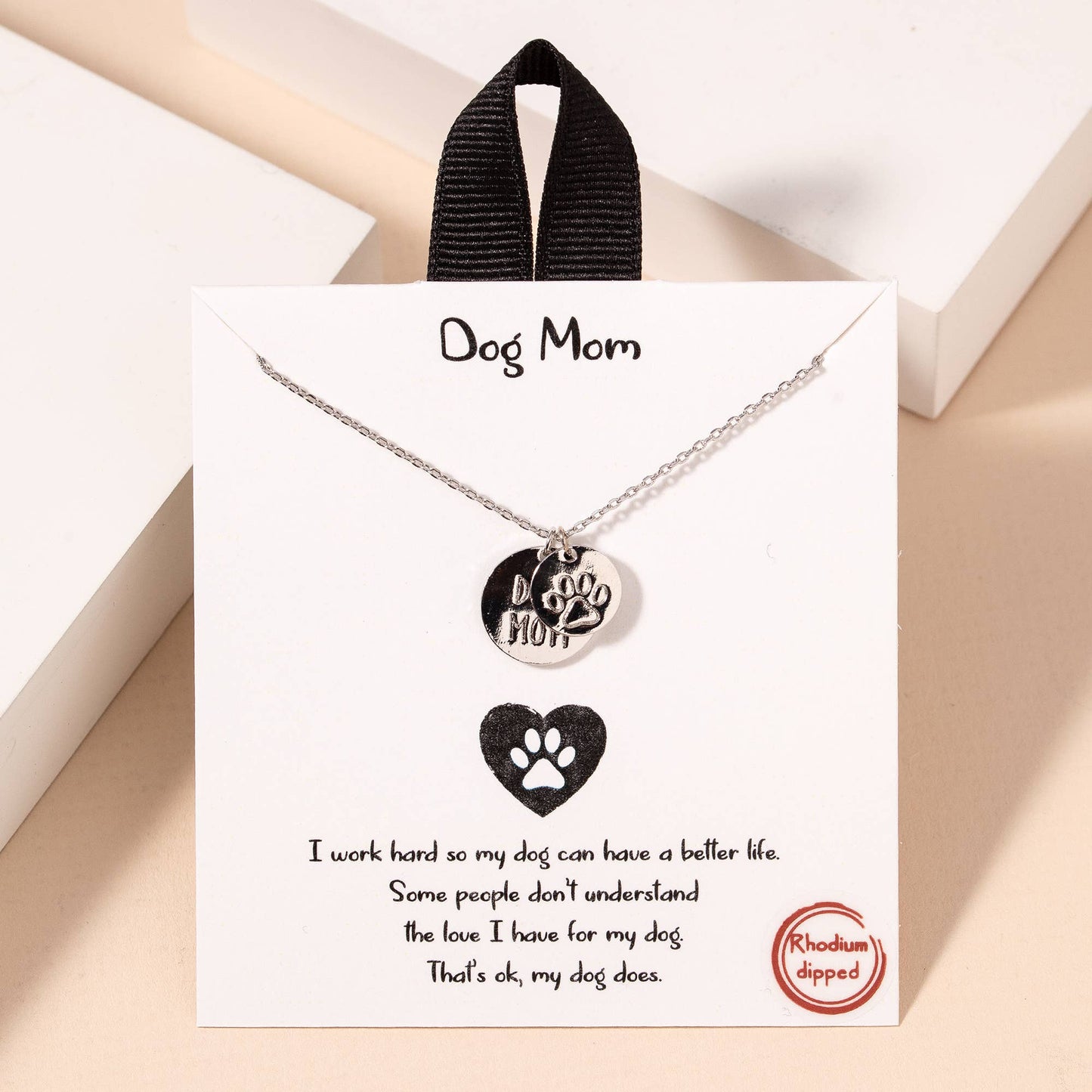 Dog Mom Paw Charm Necklace - A Little More Boutique