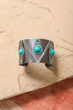 Turquoise Stone Studded Cuff - A Little More Boutique